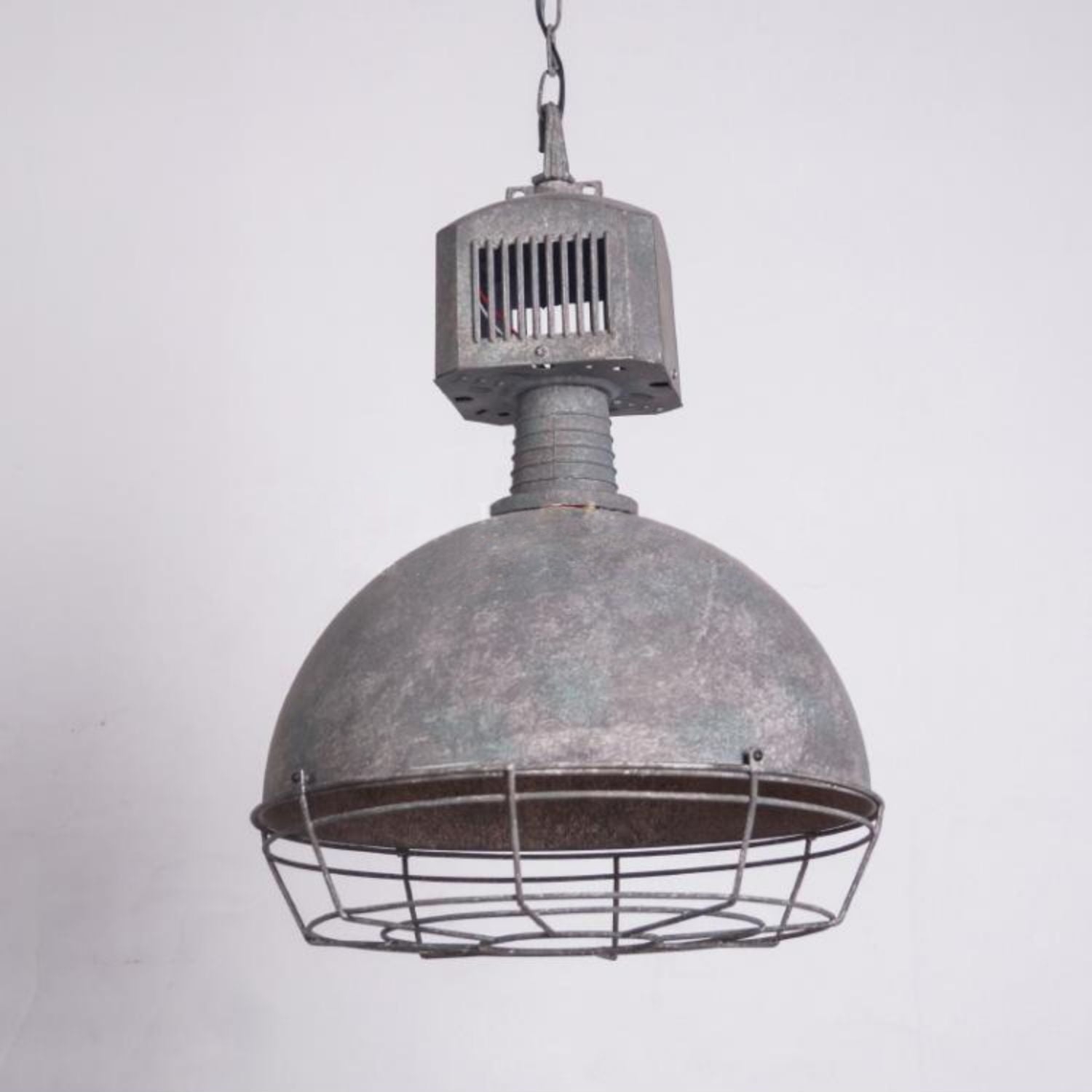 Caged Industrial Metal Pendant Light T1693