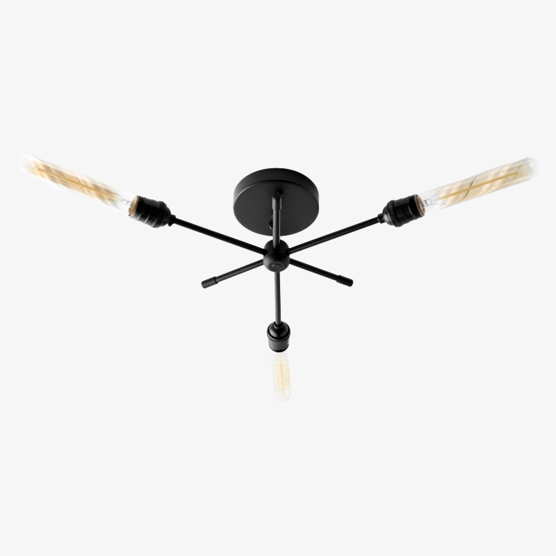 Mobilux Line Industrial Chandelier - Modern Ceiling Light Fixture for Home T331