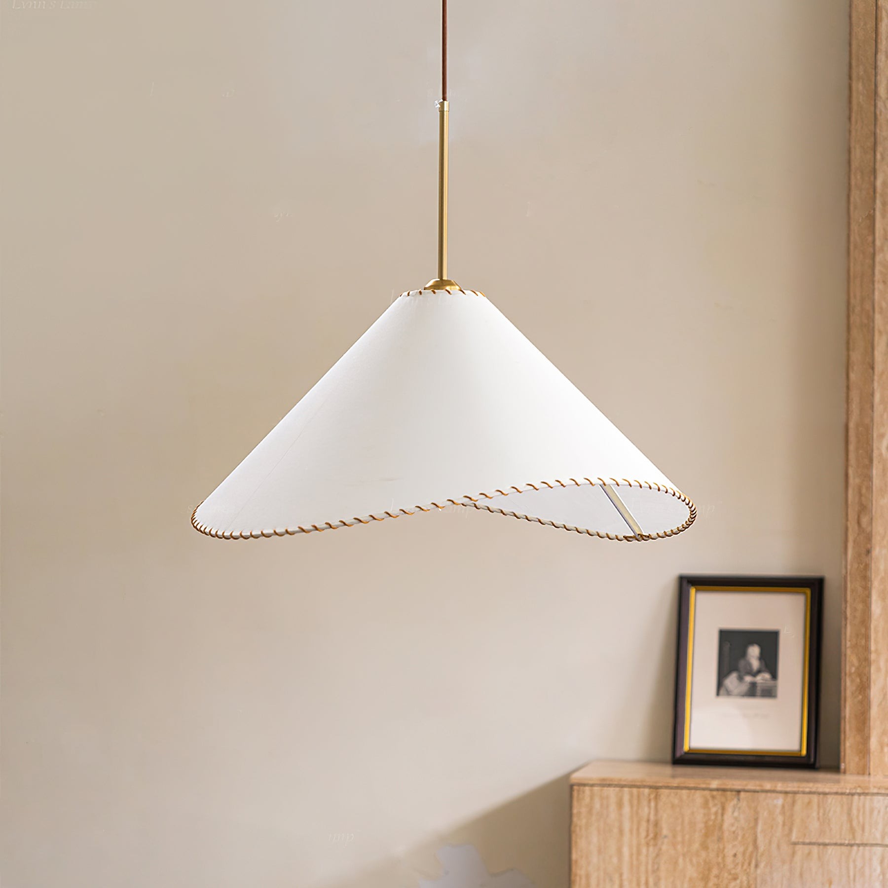 Twisted Shade Fabric Pendant Lamp M490