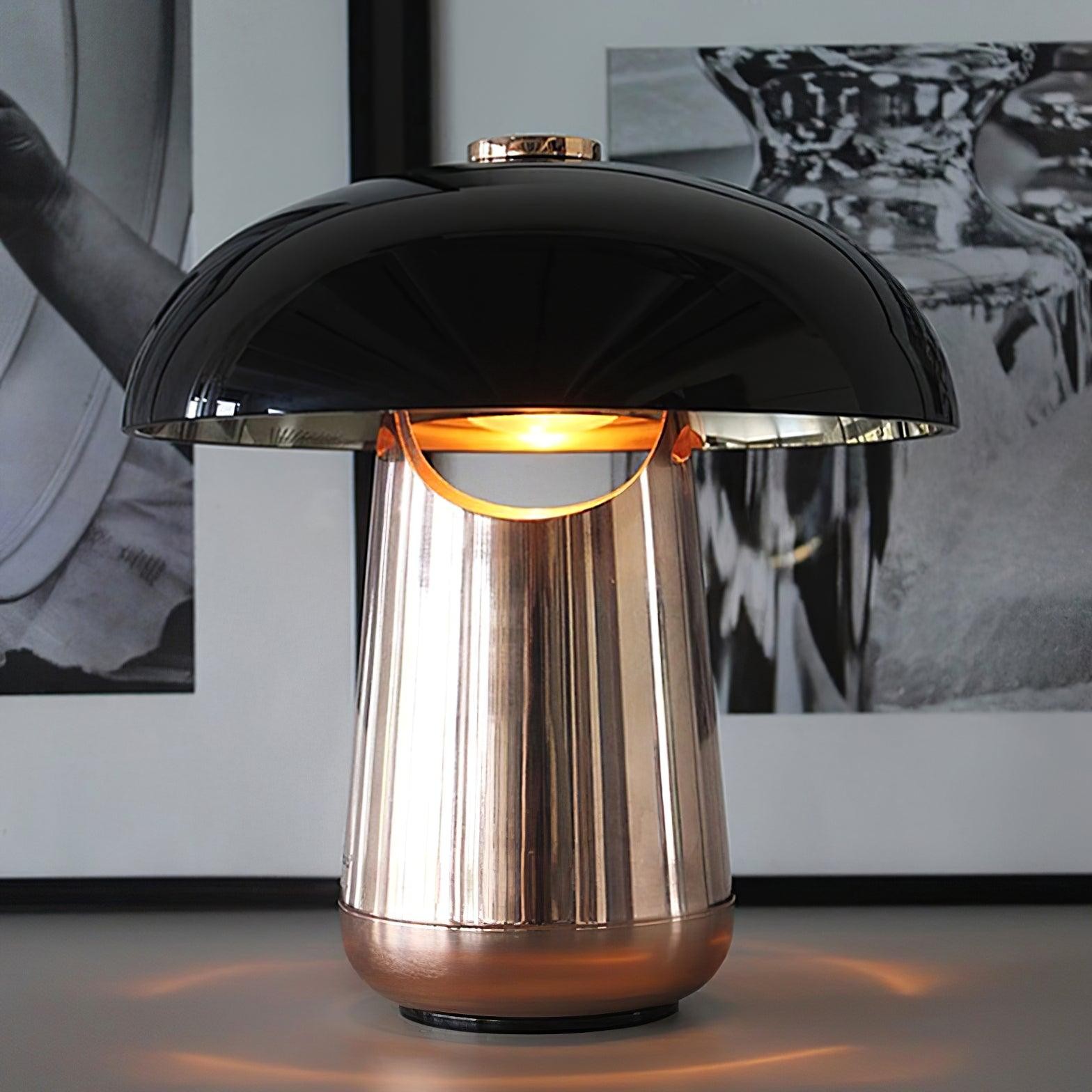 Metal Covered Mushroom Hollow Table Lamp M525