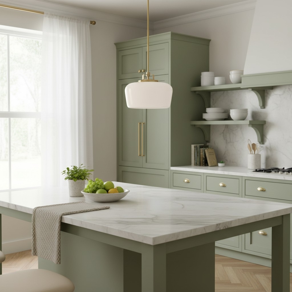 Lirra Opal Glass Pendant Light - Modern Adjustable Metal Drop for Kitchen and Dining T774