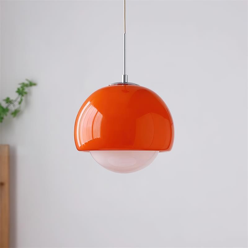 Creative Persimmon Pendant Lamp - Modern Glass and Metal for Dining Room M143