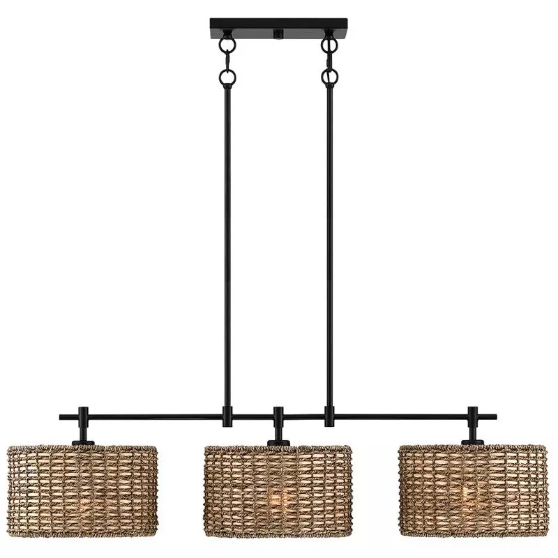 Raphael 3 Light Dimmable Drum Rattan Pendant Lamp S106