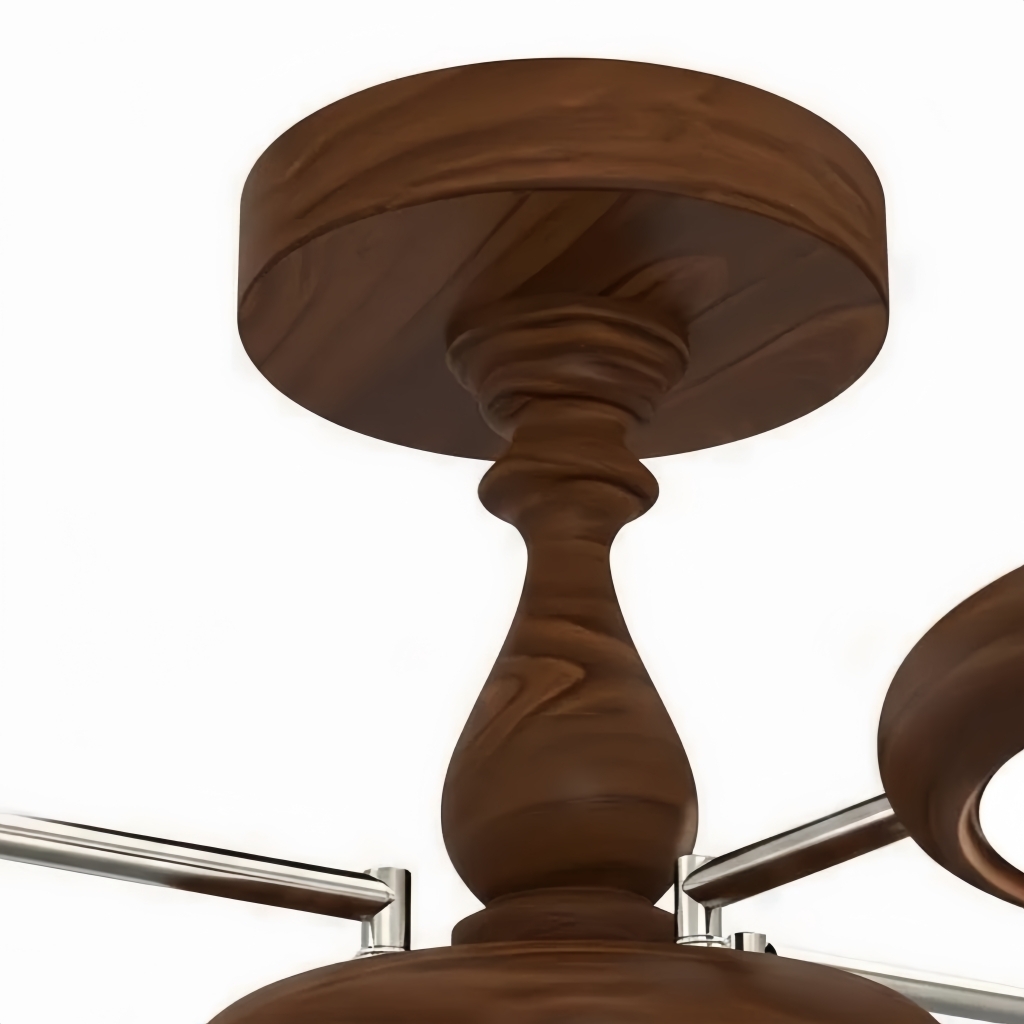 Elegant Walnut Branch Ceiling Lamp - Retro LED Light for Living Room S389