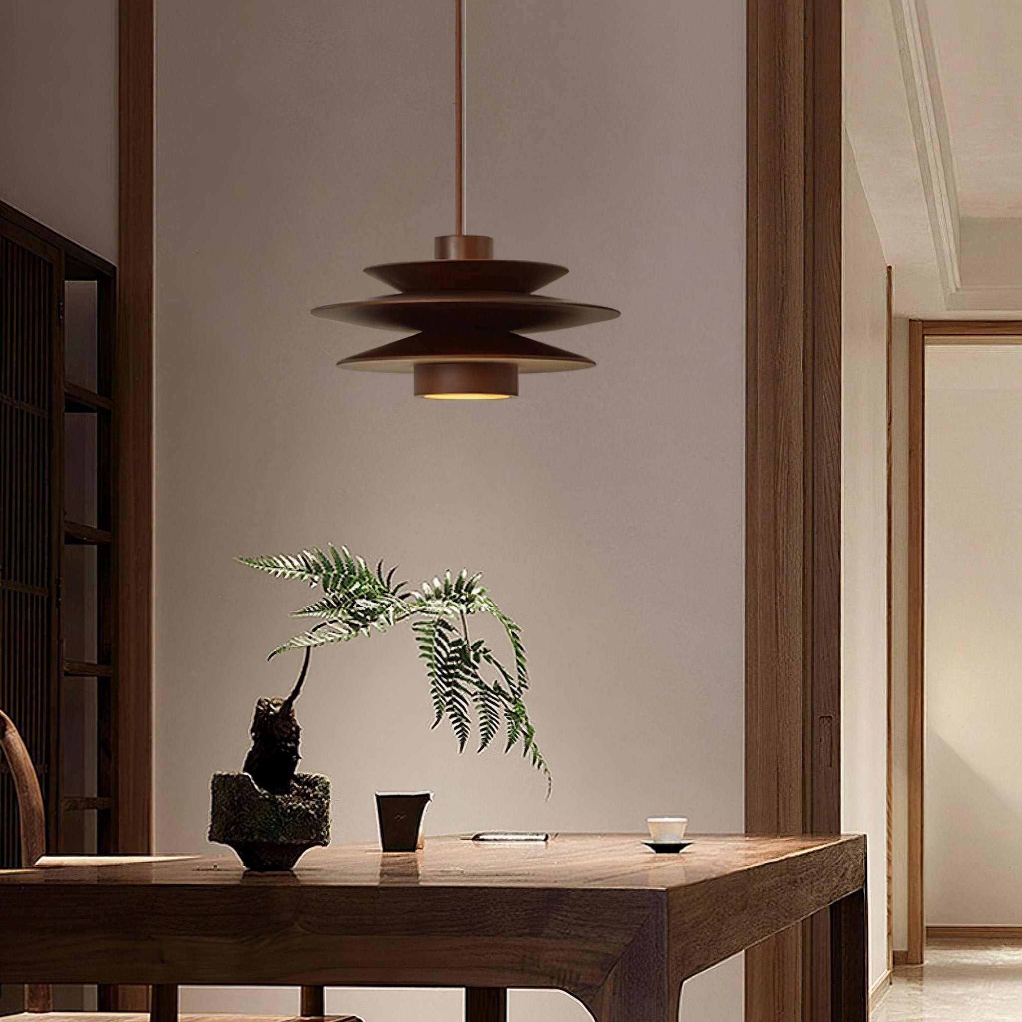 Multi Tiered Disc Pendant Lamp M381