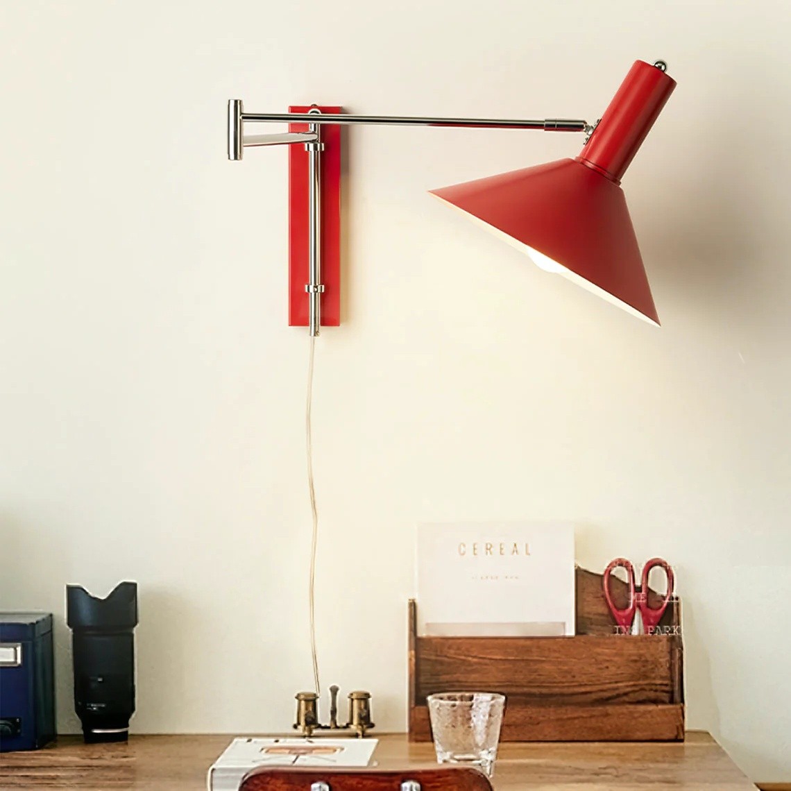 Classic Modern Swing Arm Adjustable Bedside Reading Wall Lamp M19