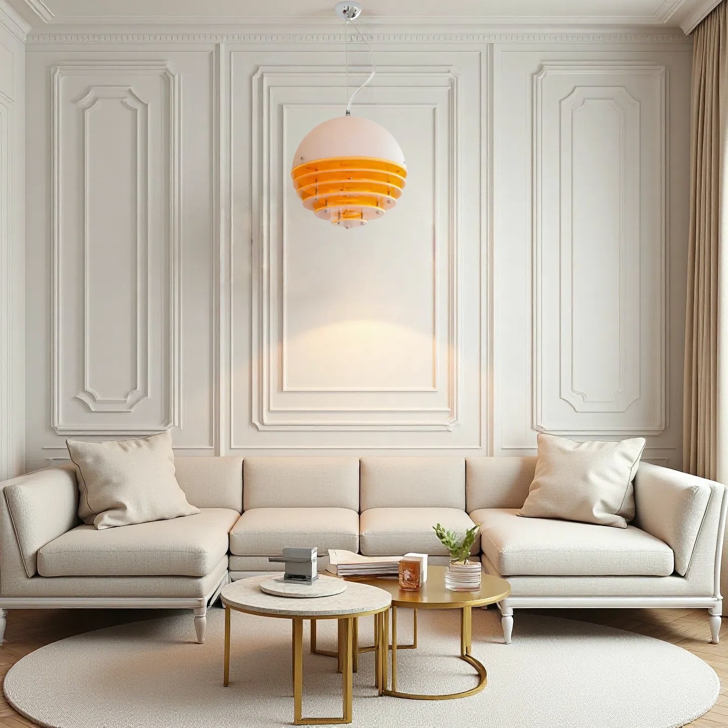 Bauhaus Sunset Pendant Lamp - Warm Ambient Lighting for Living Room S213
