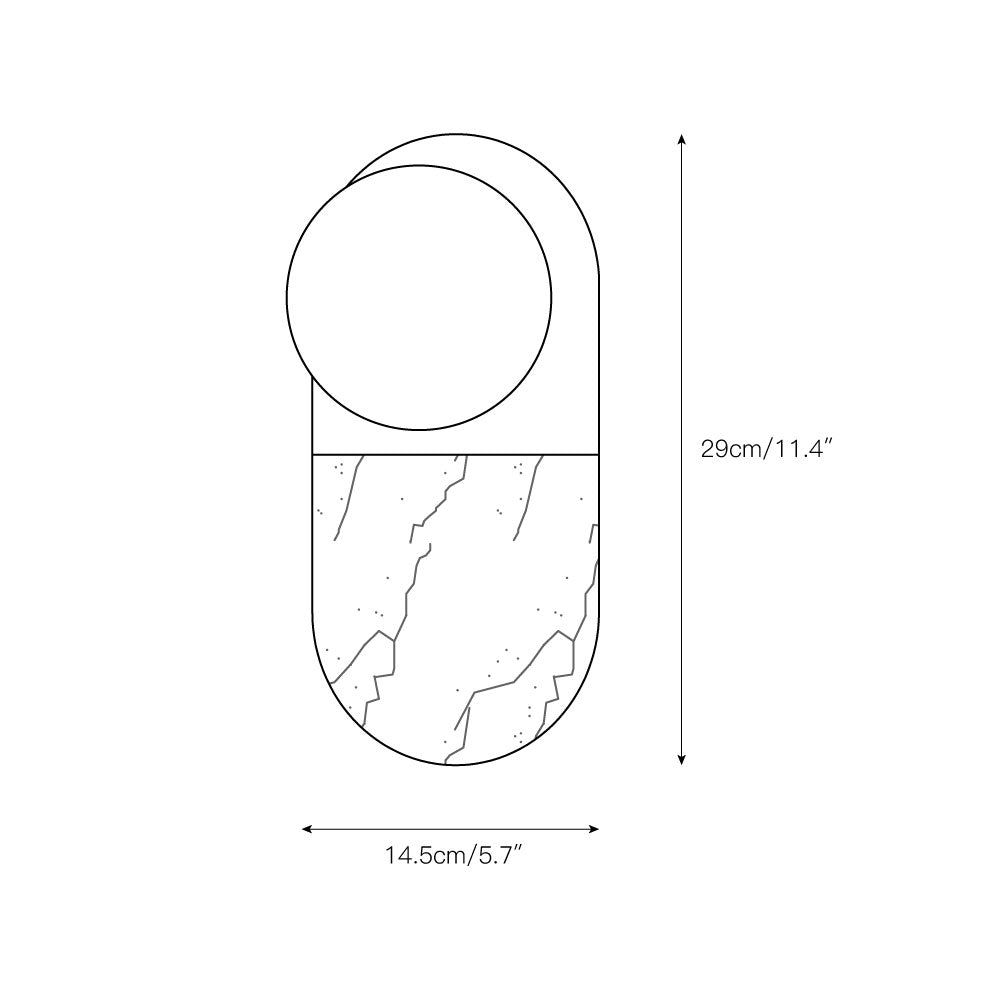 Pfaffikon Marble Sconce T1788