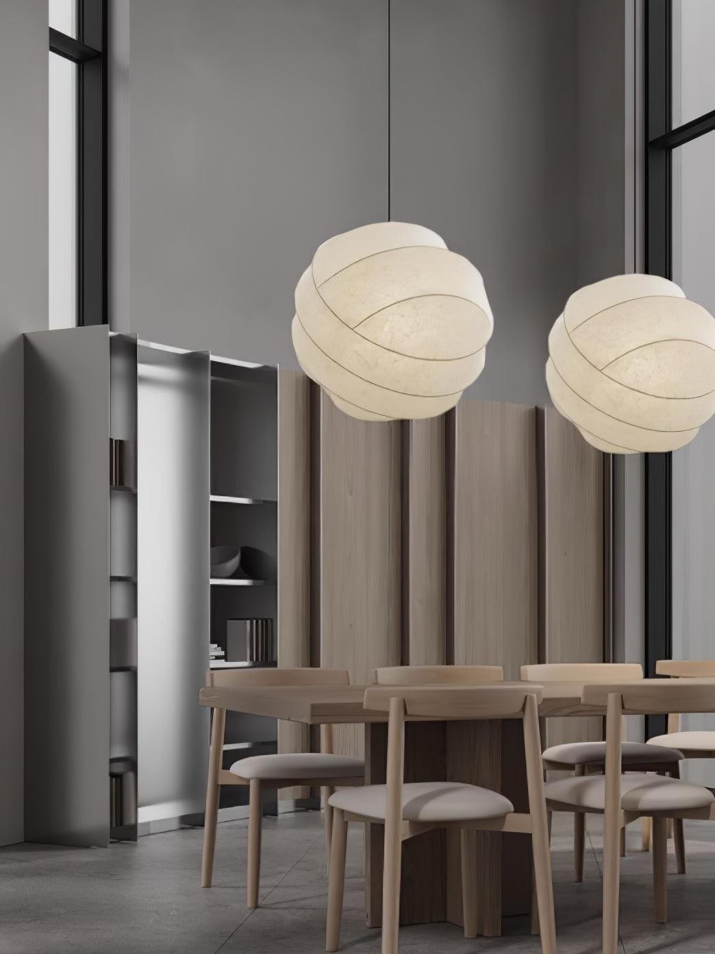 Wabi-Sabi Style Fiber Cocoon Pendant Lamp M400