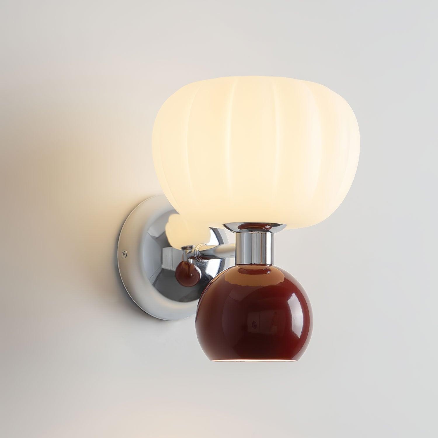 Cream Style Bedroom Bedside Pumpkin Wall Sconce M437