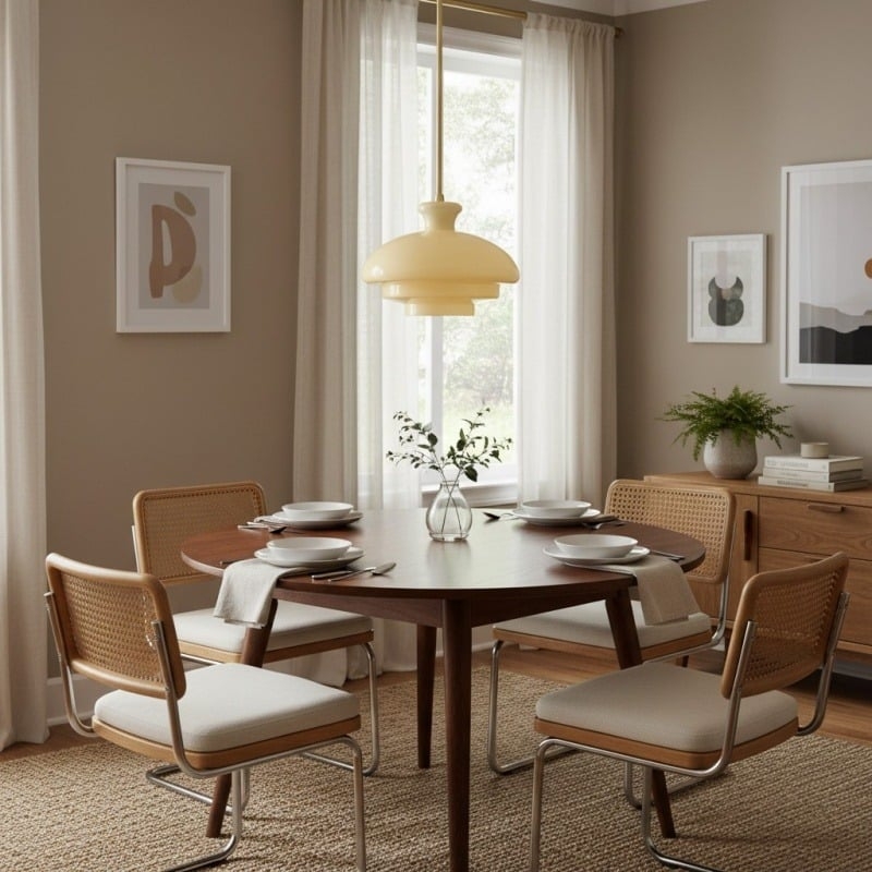 HaloVita Modern Metal and Glass Pendant Light - Elegant Lighting for Living Areas T575