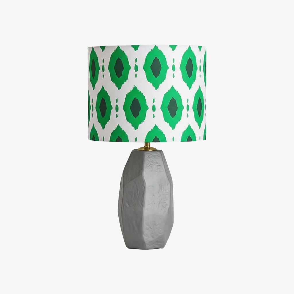 Arivane Decorative Ceramic Lamp - Fabric Shade Side Table Light T1183