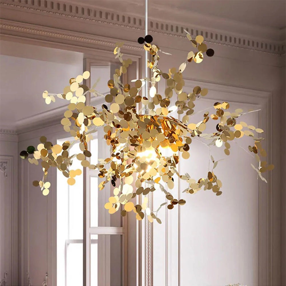 Modern Creative Decorative Leaf Stainless Steel Pendant Light M58