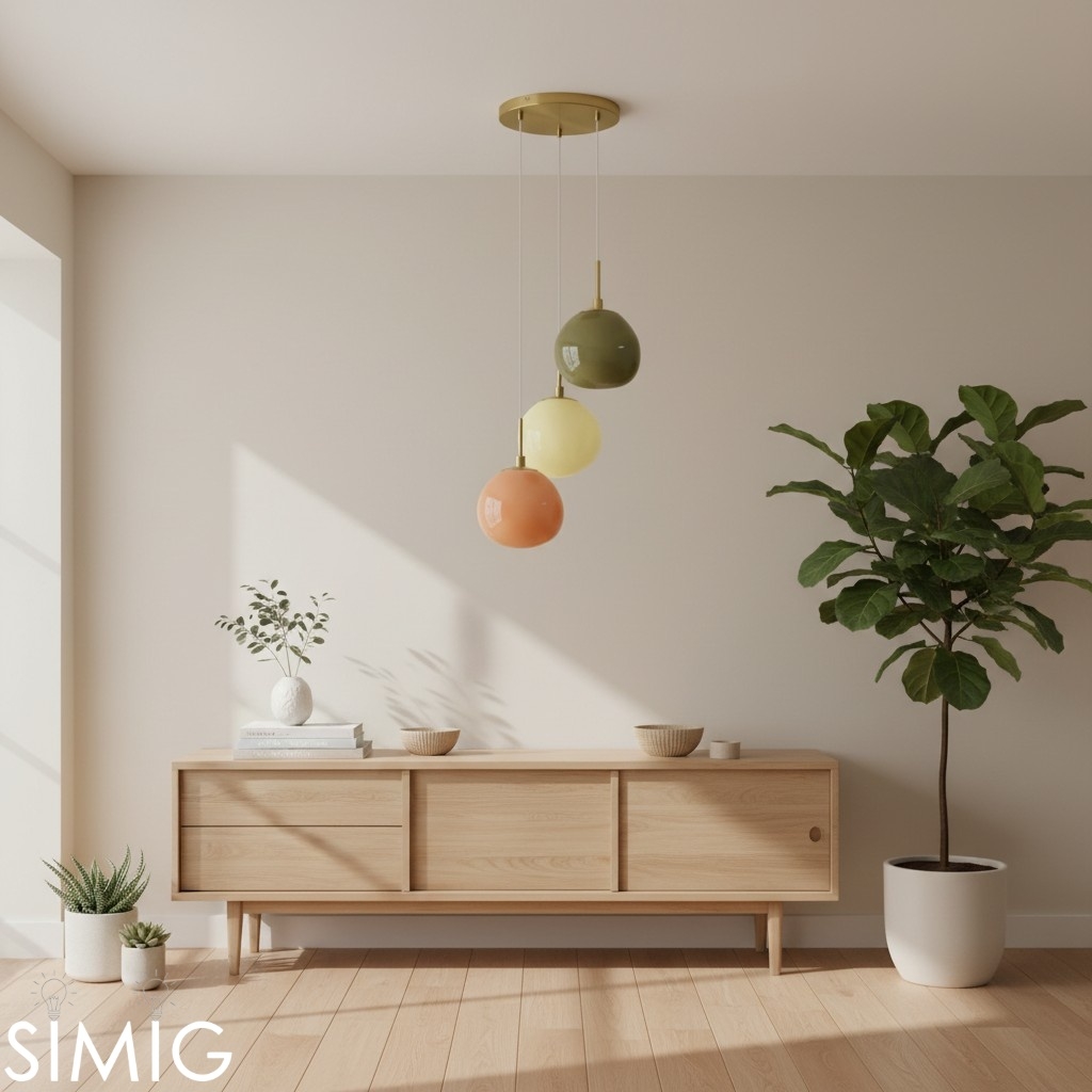 Pastel Multi-Shade Pendant - Chic Cluster Hanging Lamp for Bedroom T420