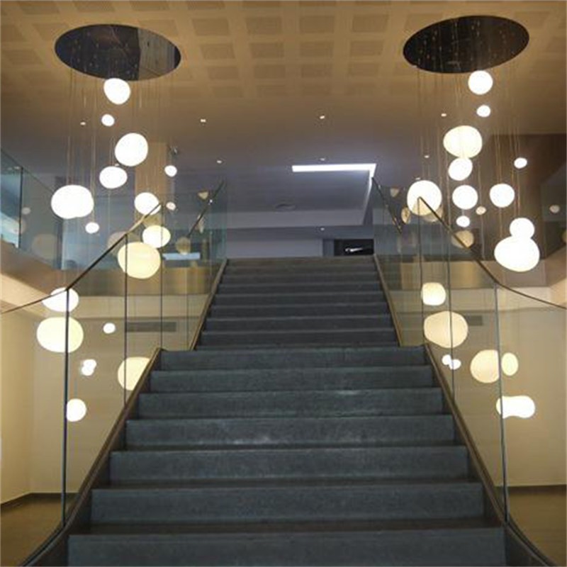 Pebble Orb Deco Milk Glass Pendant Light S161