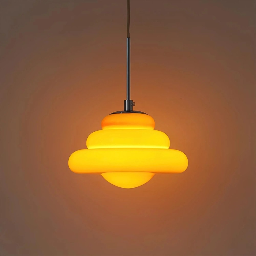Tiered Pendant Lamp - Modern Glass and Metal for Dining Room S245