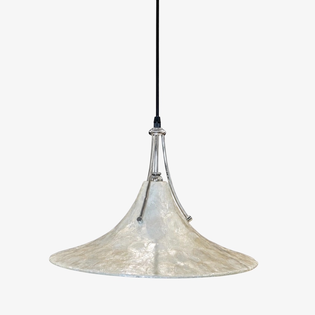 Lunavera Artistic Capiz Shell Hanging Light Contemporary Minimalist Hanging Lamp for Multiple Rooms T2199