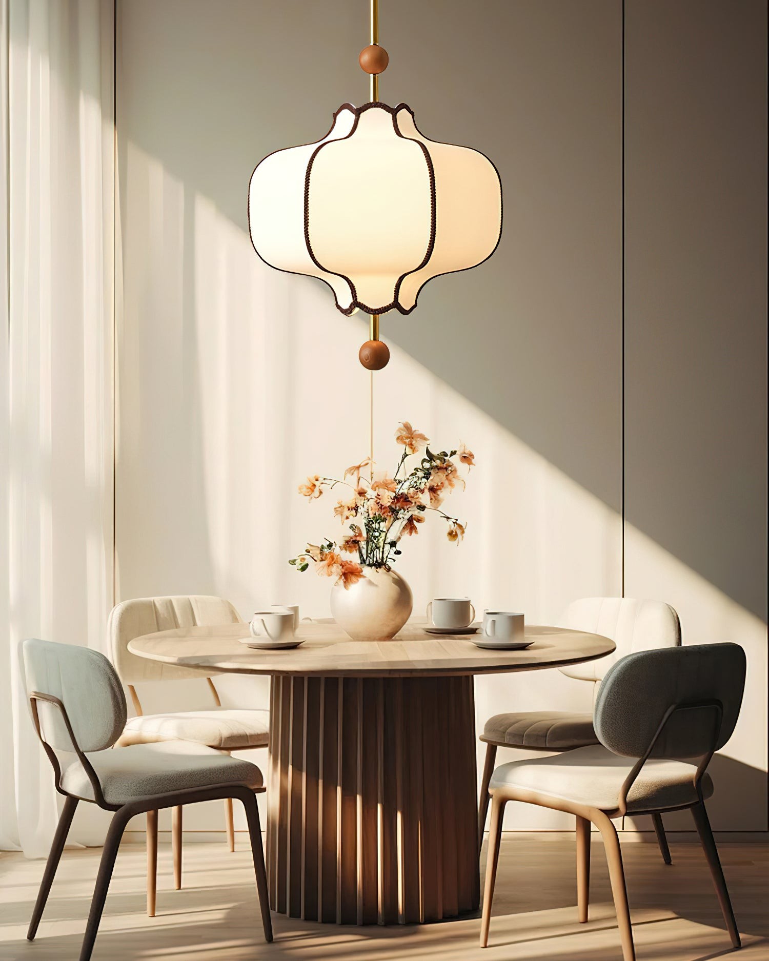 Vintage Textured Fabric Pendant Light M270
