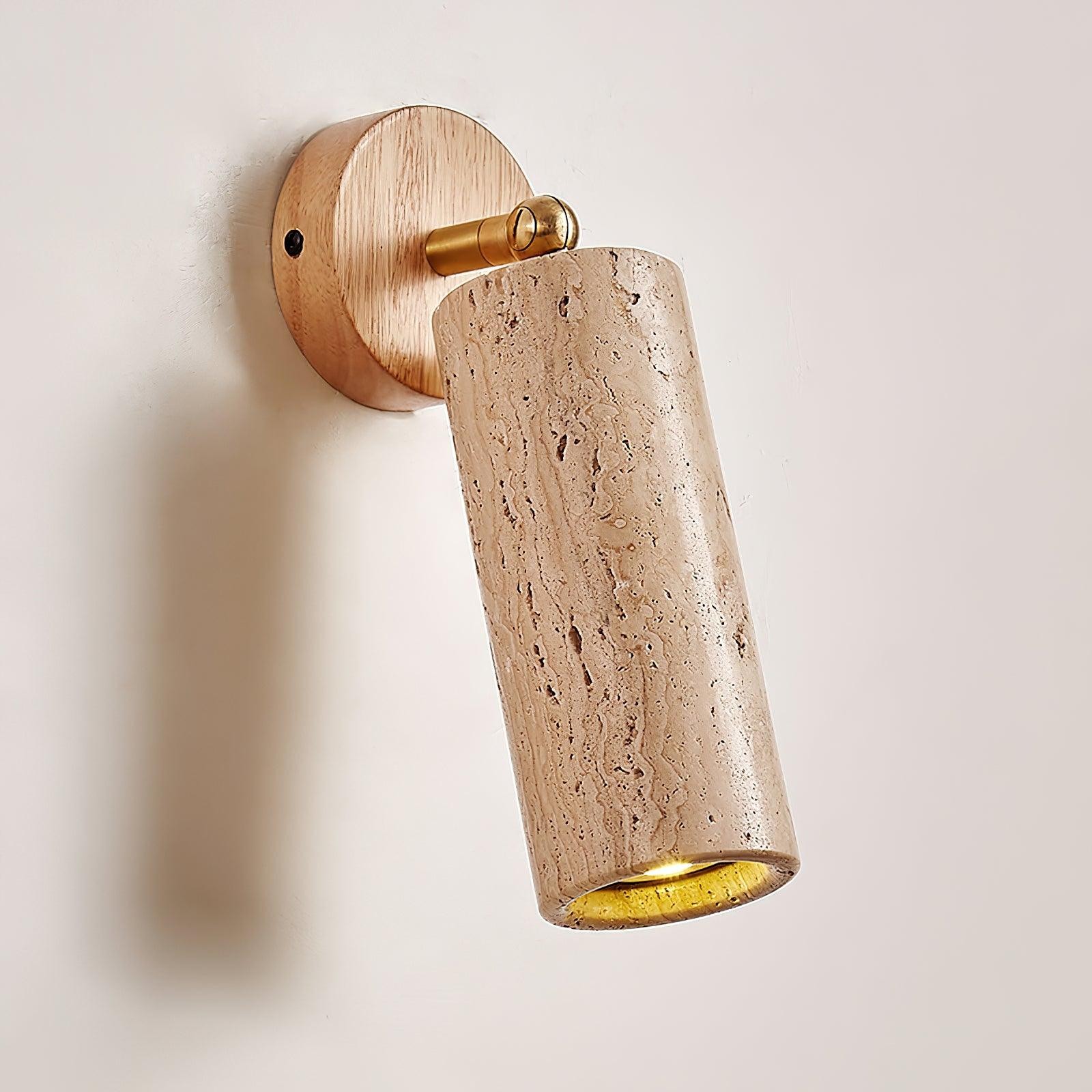 Travertine Walnut Spotlight Wall Lamp for Reading Work M40