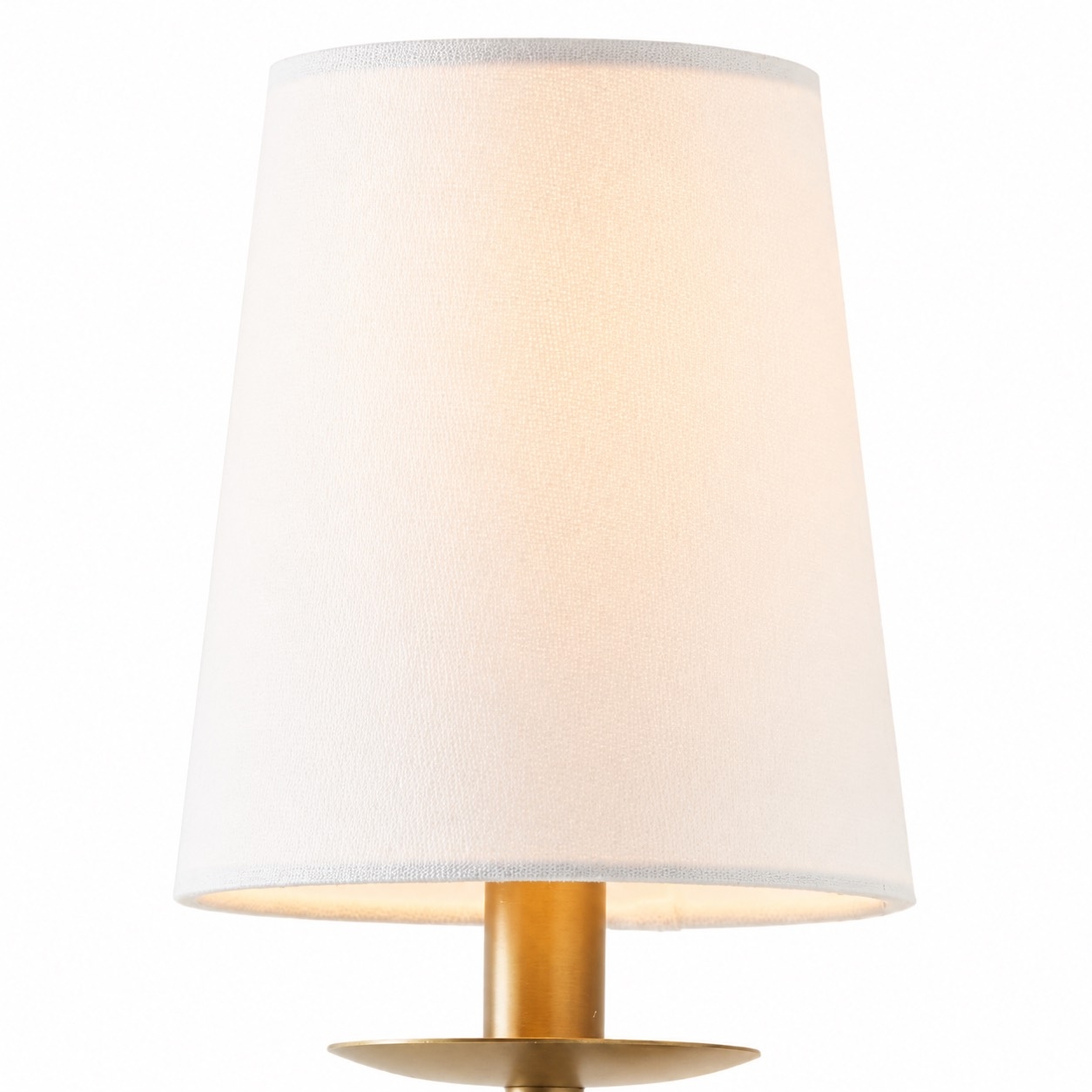 Rowan Iron Wall Sconce - Bronze or Brass with White Linen Shade T053