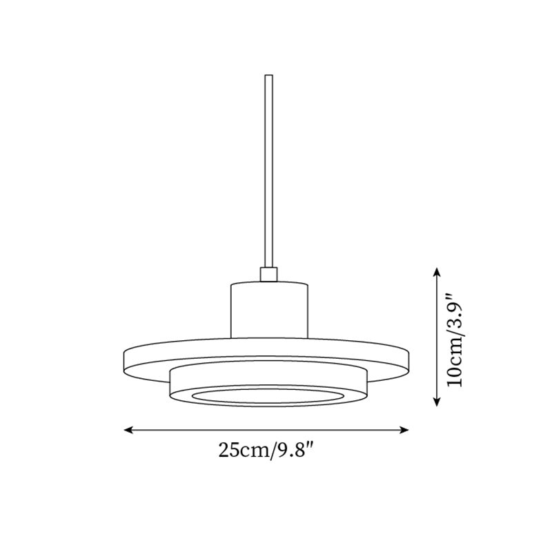 Creative Retro Regular Disc LED Pendant Lamp M152