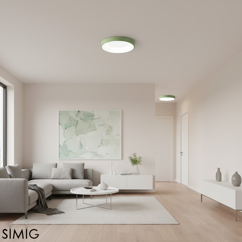 Lumiflexa Ultra Thin Round LED Ceiling Light – Minimal Hallway Design T523