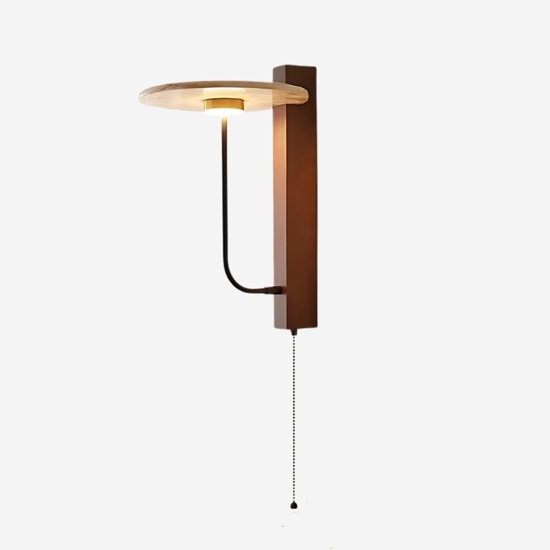 Retro Umbrella LED Wall Light with Solid Wood - Warm Accent Lighting S329
