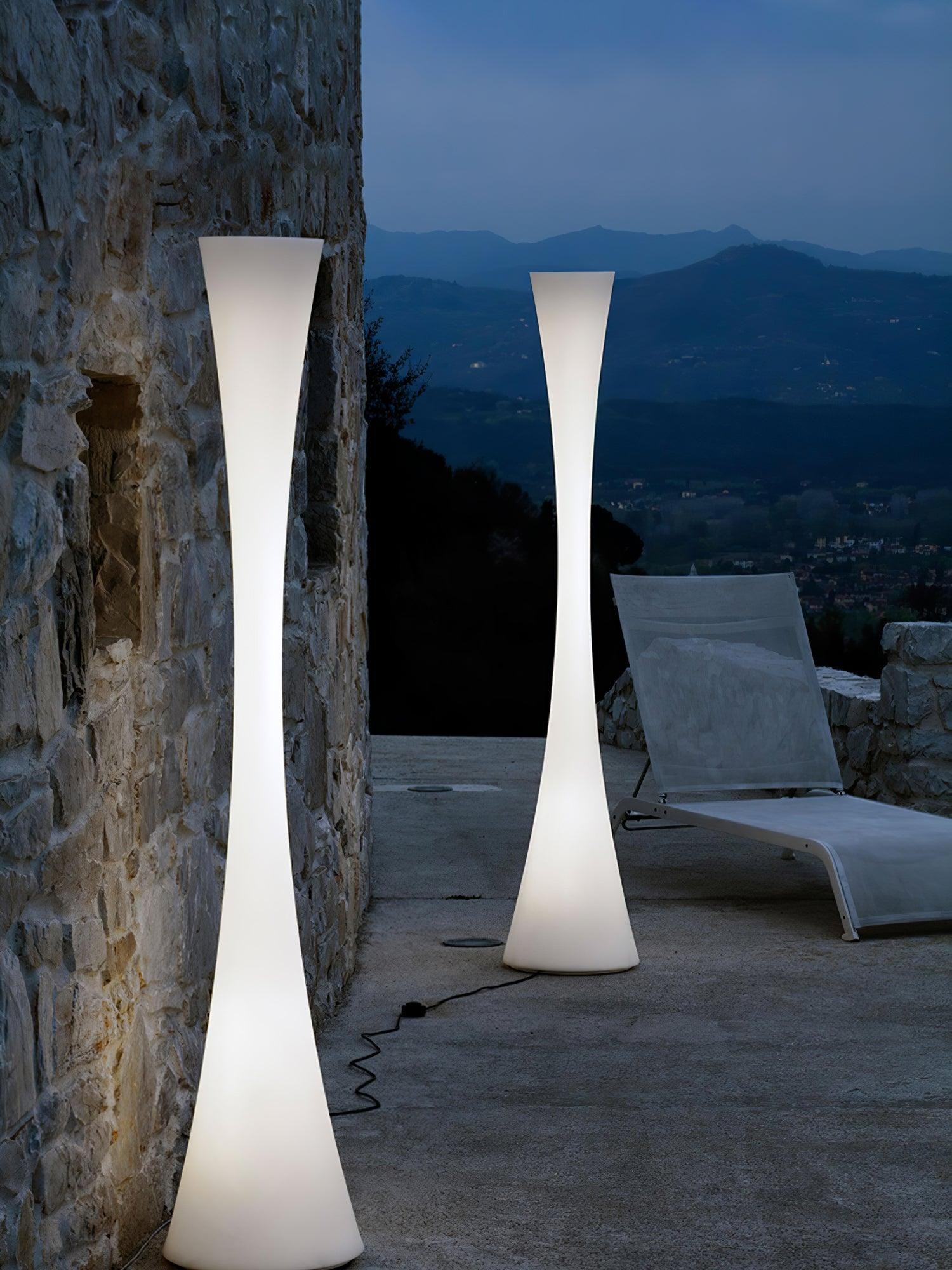 Romantic Simple White Column Floor Lamp G06