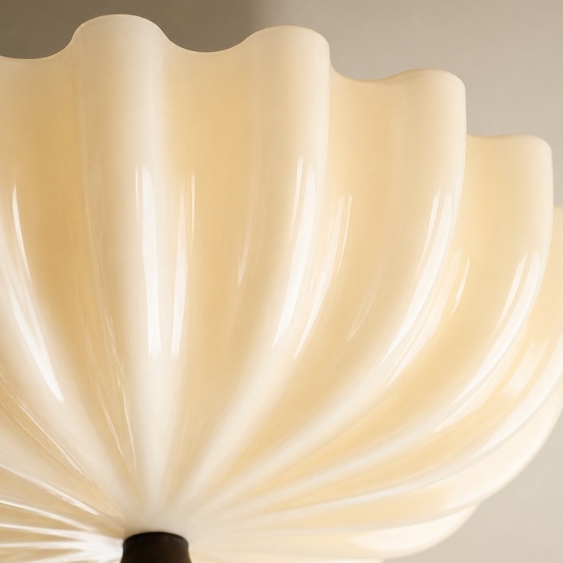 Durnic Cream Style Ceiling Light - French Vintage Flush Mount Ceiling Light for Bedroom T2277