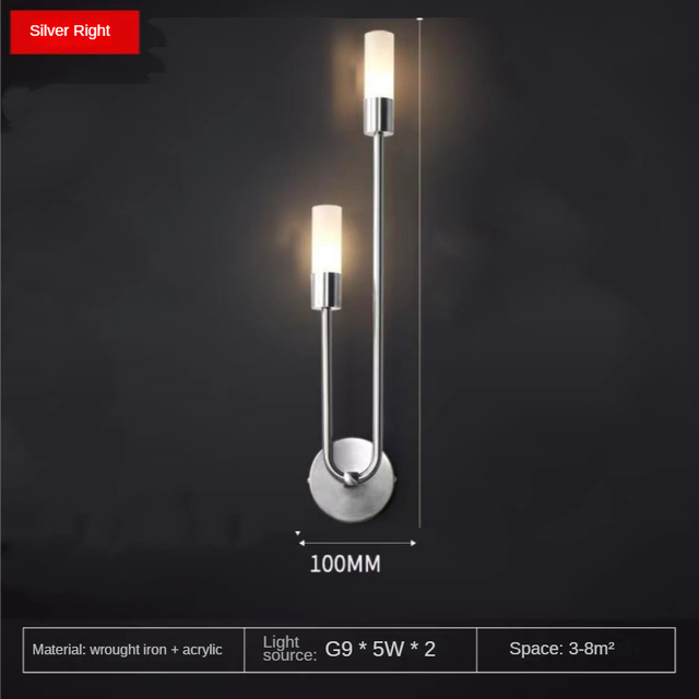 Modern Copper U-Shape Luster LED Wall Lamp M39