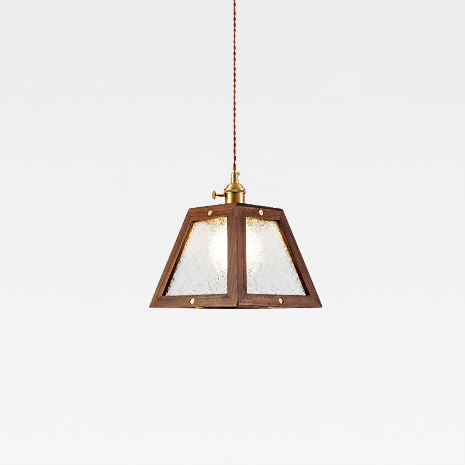 Retro Pattern Glass Pendant Lamp M295