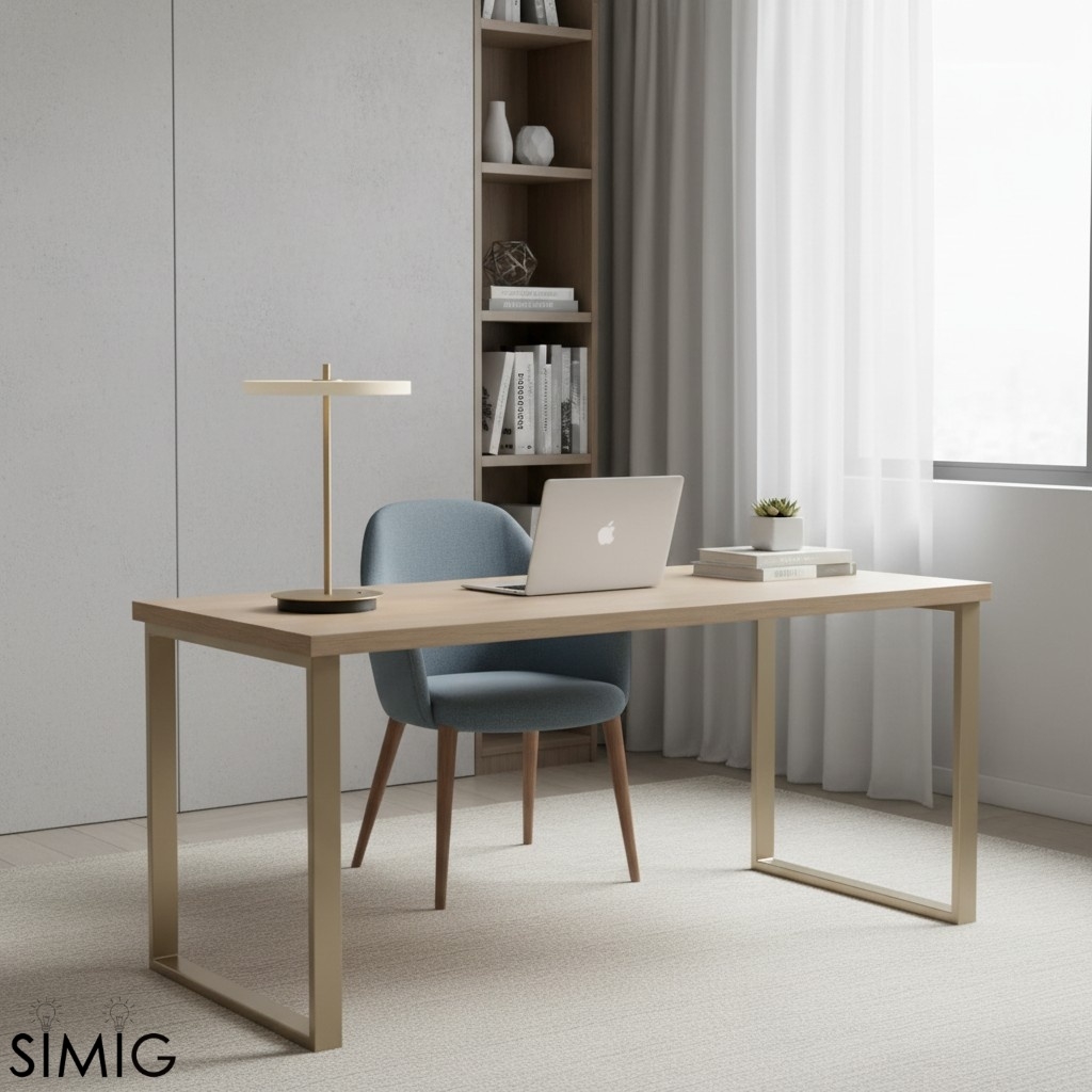 Astris Minimalist Metal Table Lamp - Contemporary Desk & Bedside Accent Lighting T581
