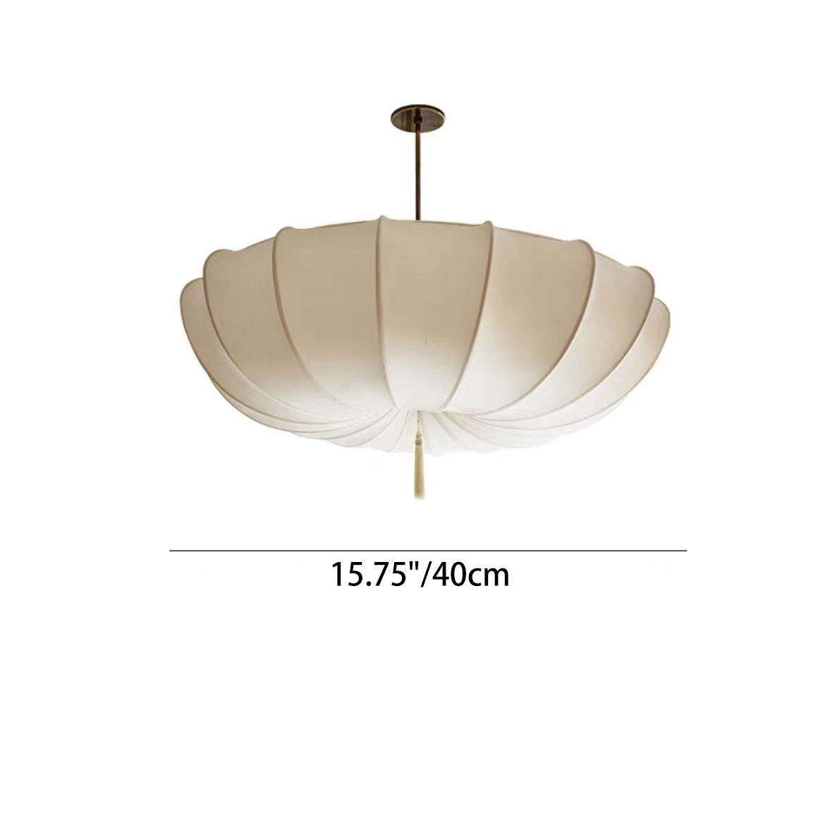 Traditional Round Fabric Chandelier ‑ Japanese Style for Living Room T261
