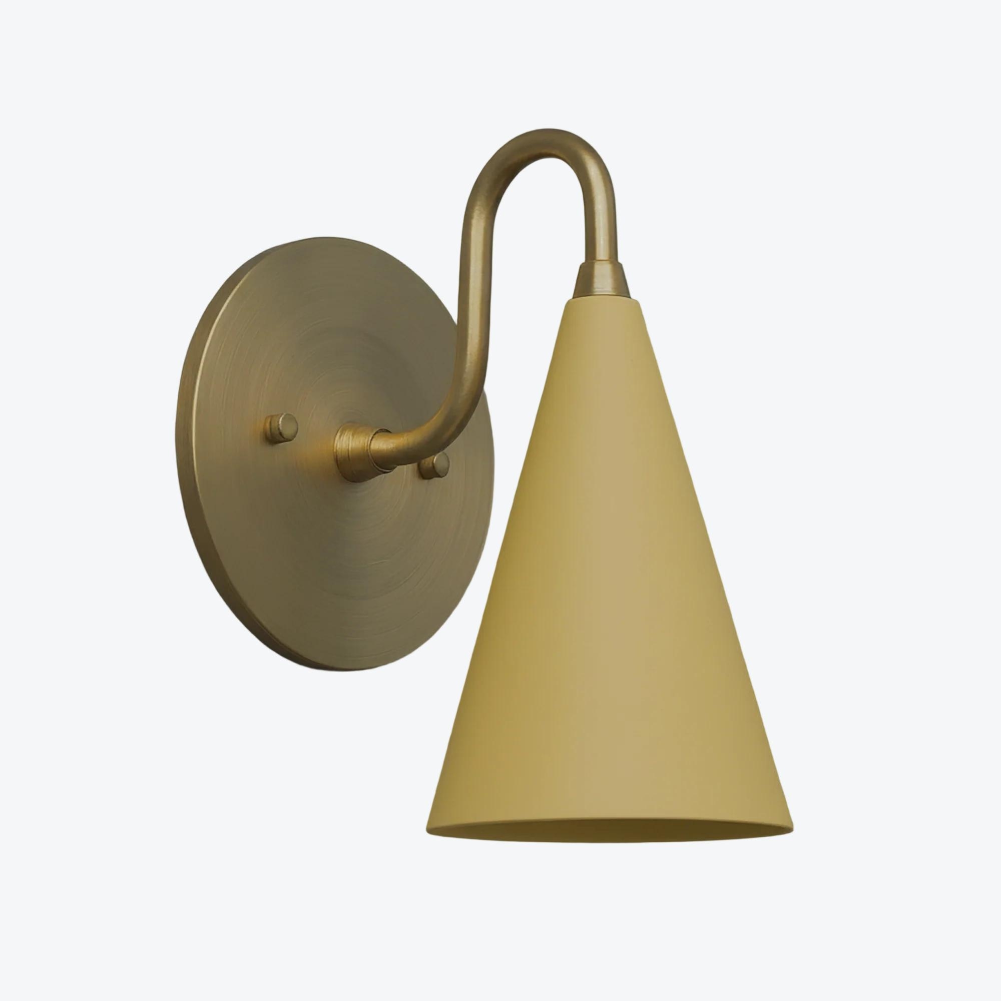 Curva Elegant Taper Shade Wall Sconce - Contemporary Accent for Living Room T780