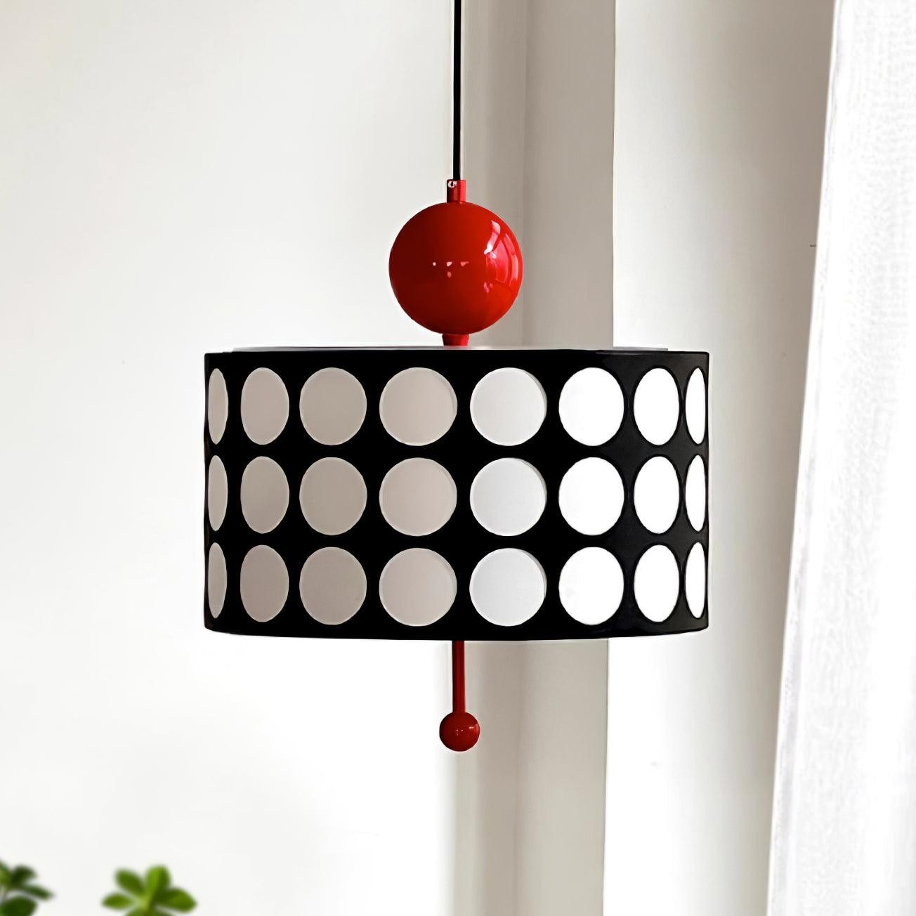 Polka Dot Lattice Pendant Lamp - French Vintage Light for Dining M165