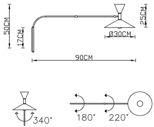 Lampe de Marseille Wall Lamp