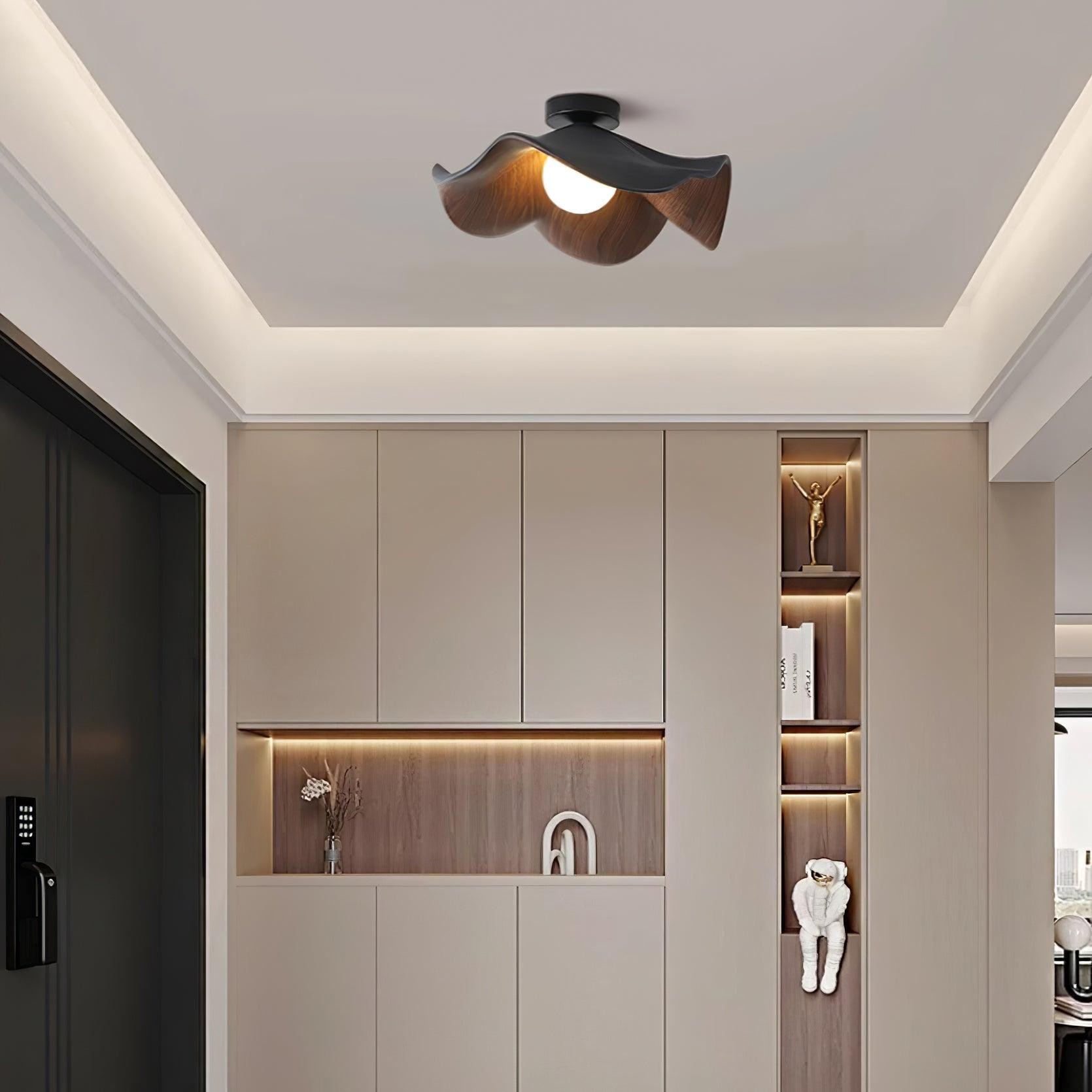 New Modern Simple Walnut Grain Ceiling Light M71