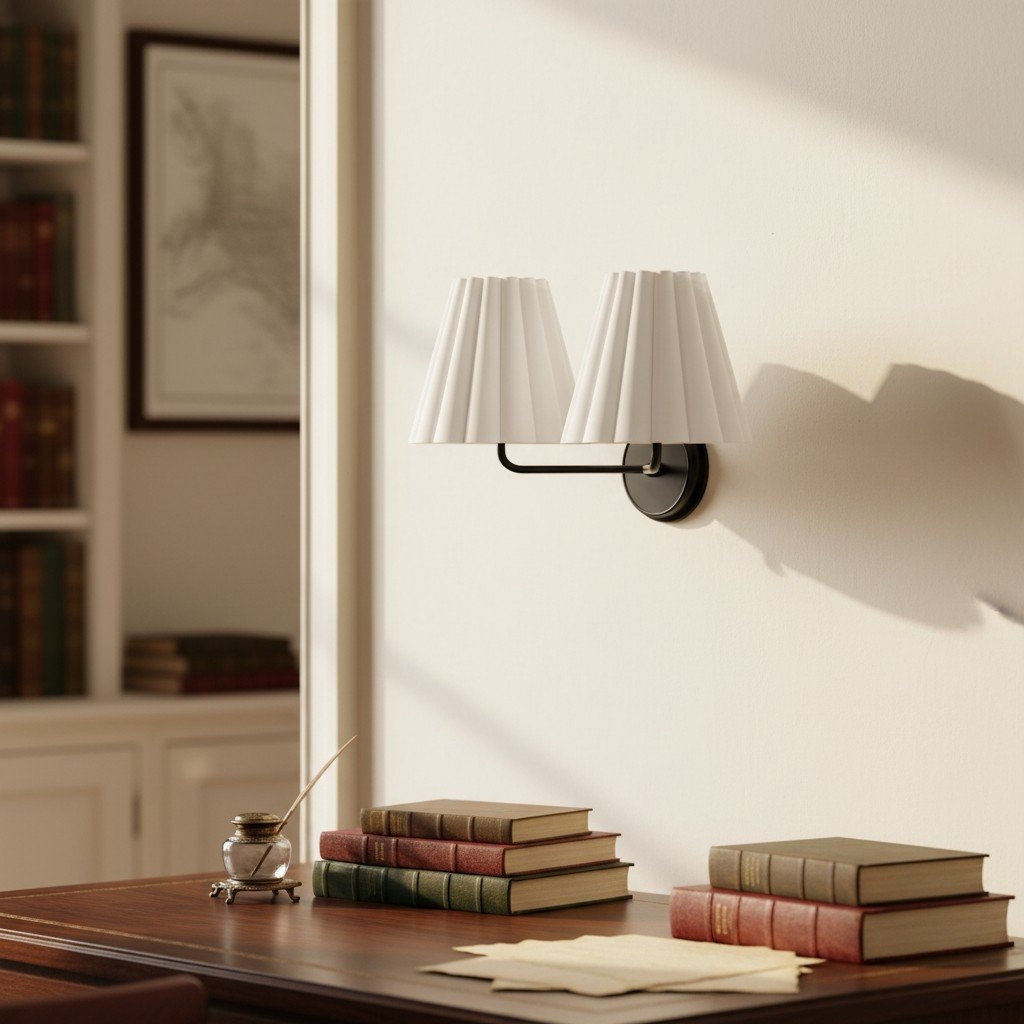 Ruffmeto Modern Pleated Wall Lamp - Elegant Accent Light for Hallways T474