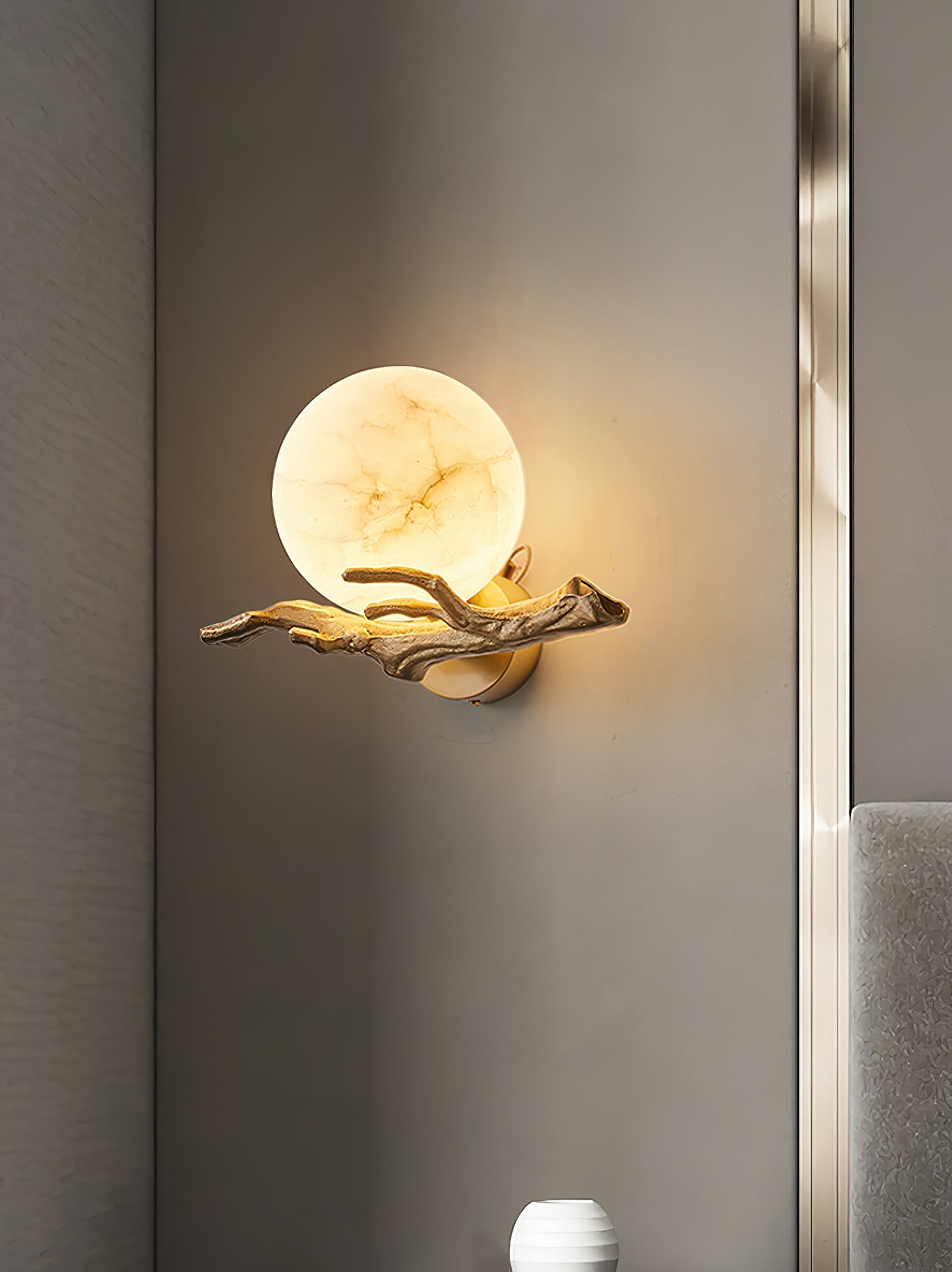 Retro Twigs Alabaster Wall Lamp T1659