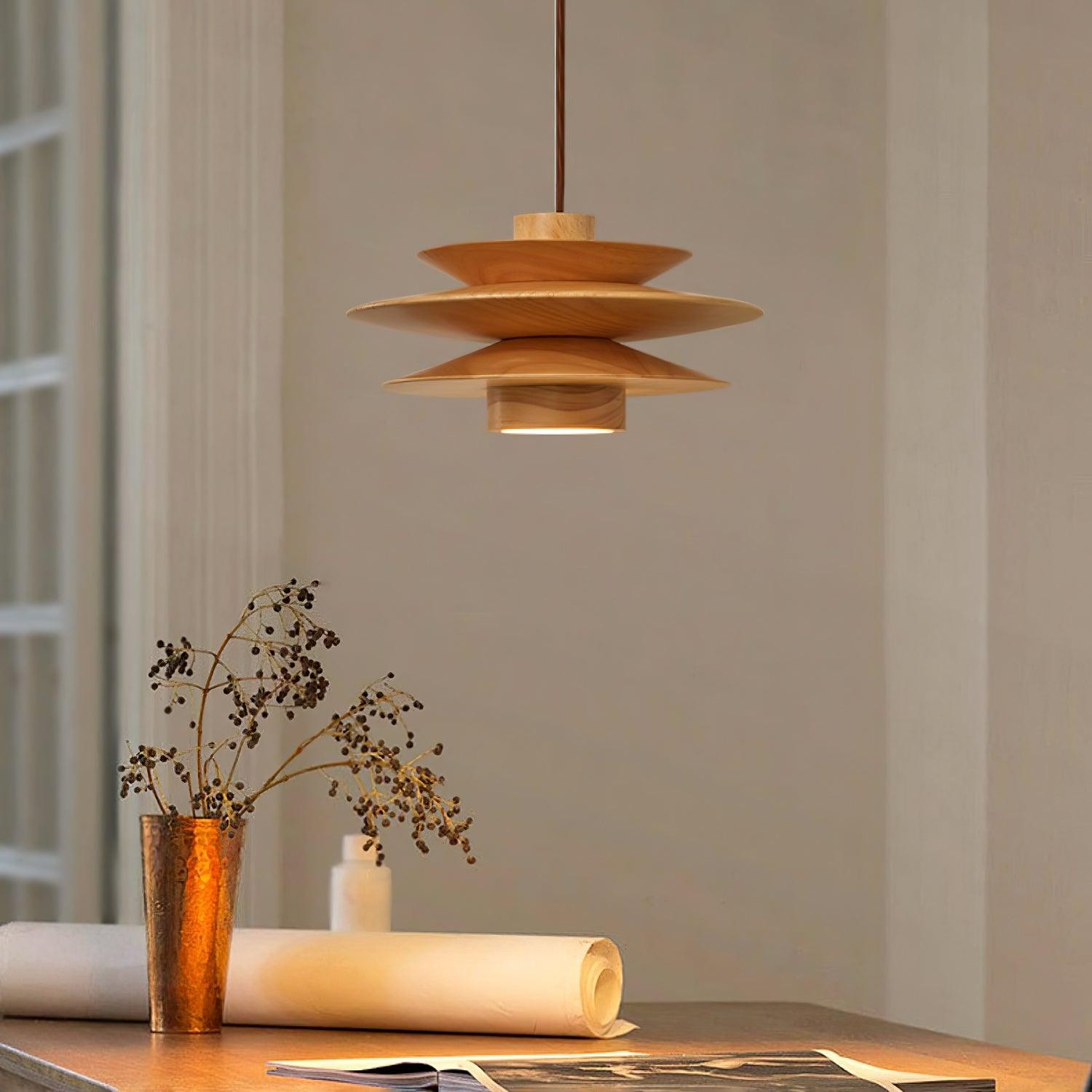 Multi Tiered Disc Pendant Lamp M381