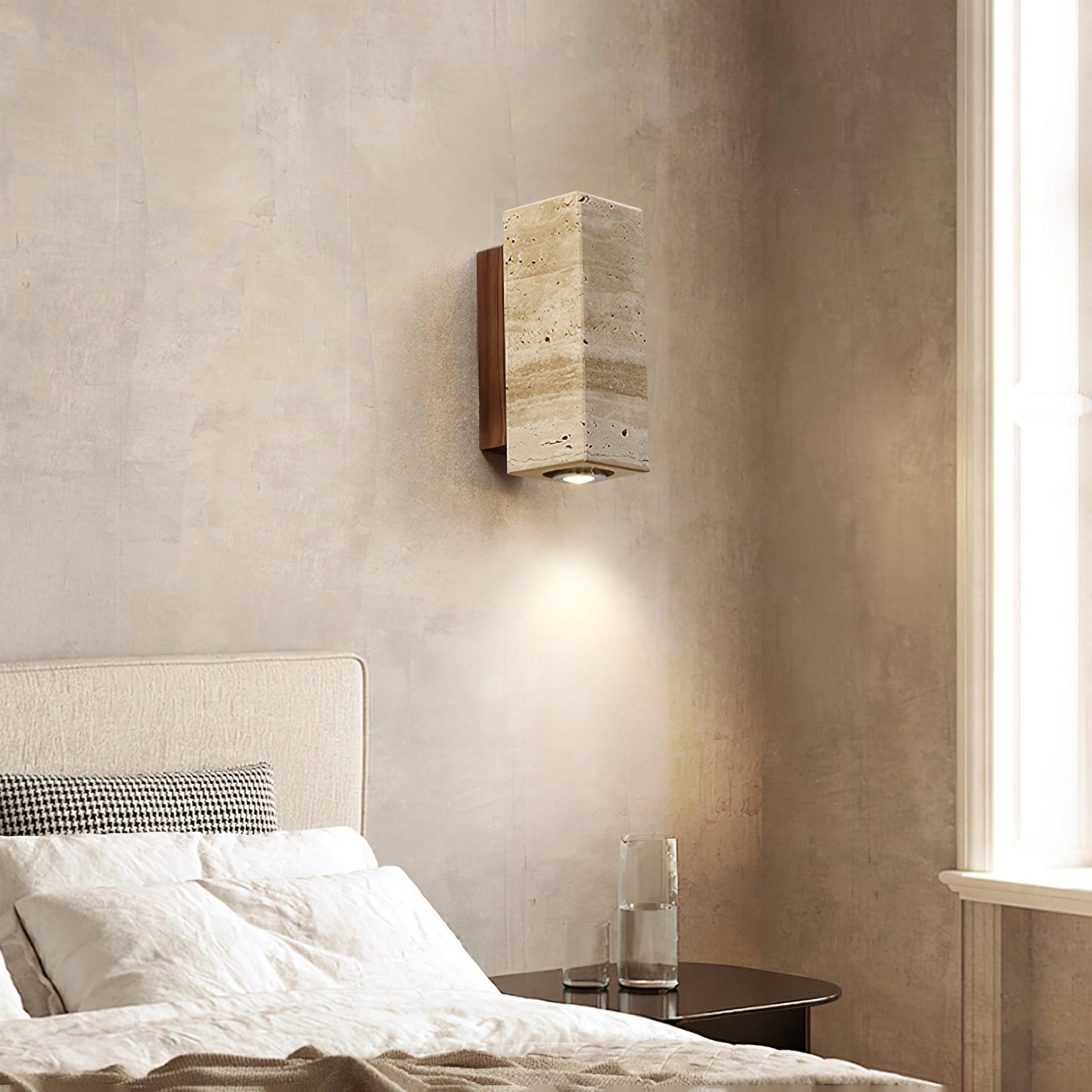 Vintage Marble Travertine Wall Lamp M475