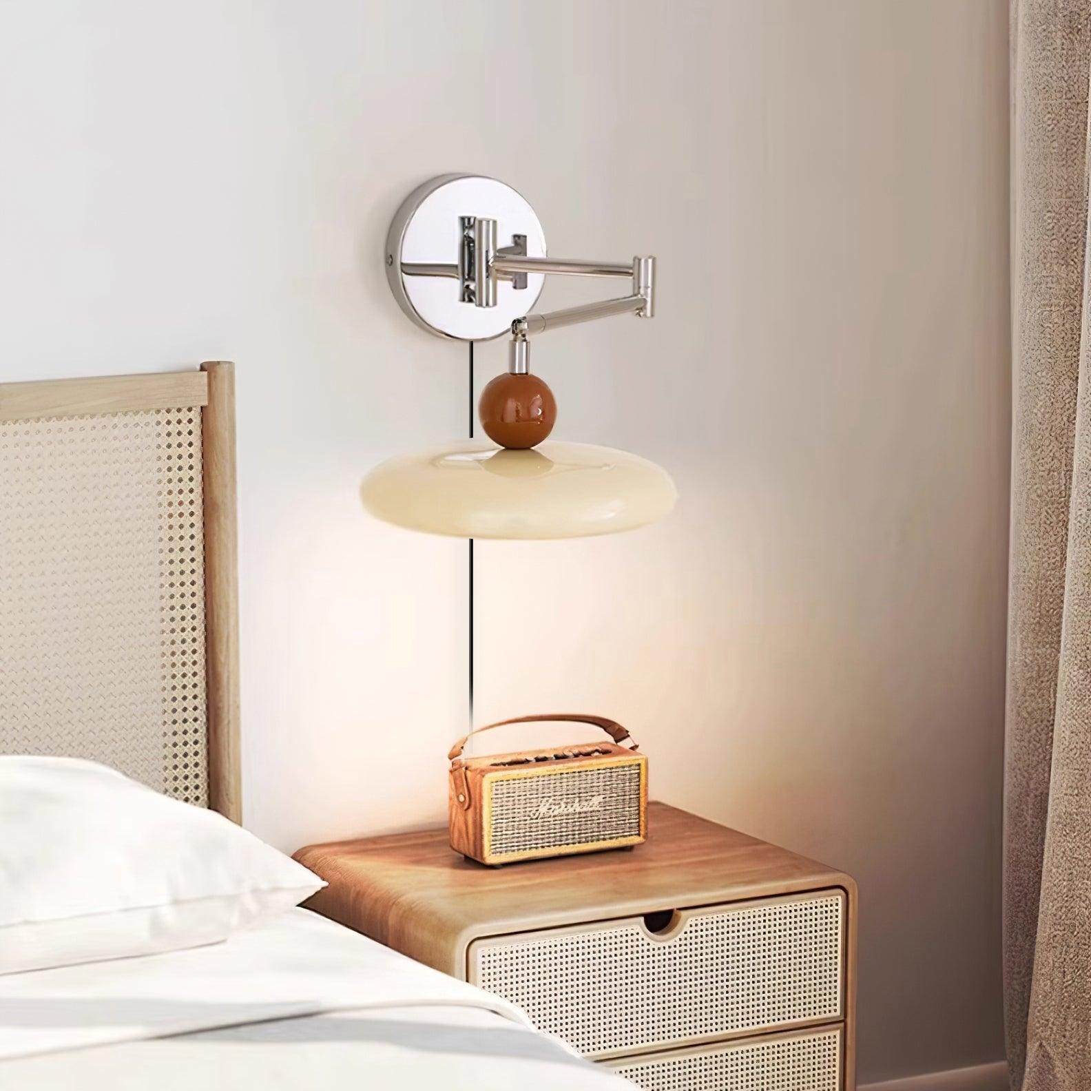 Swing Arm Bedside Plug In Wall Lamp M142