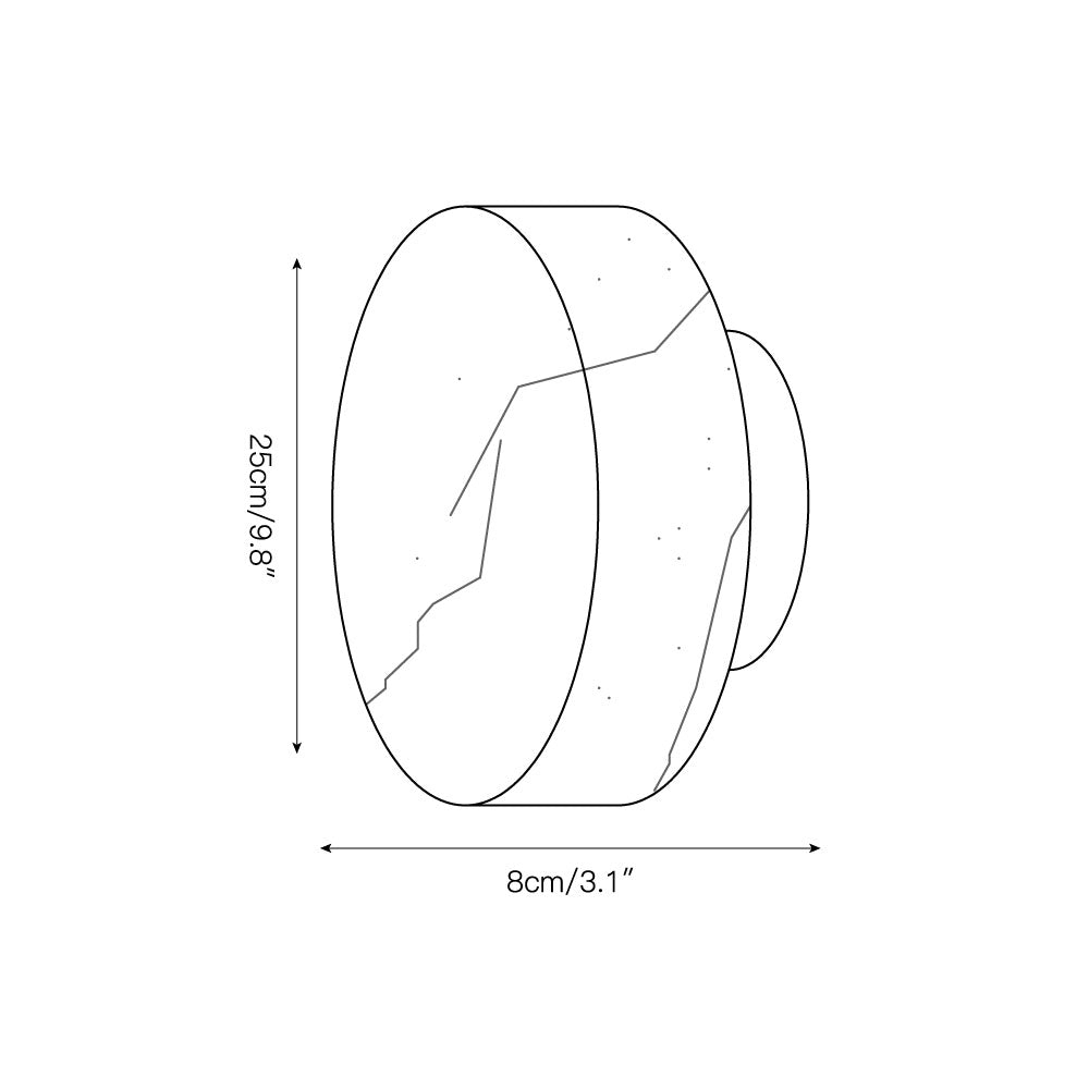 Cylindrical Alabaster Wall Lamp T1873