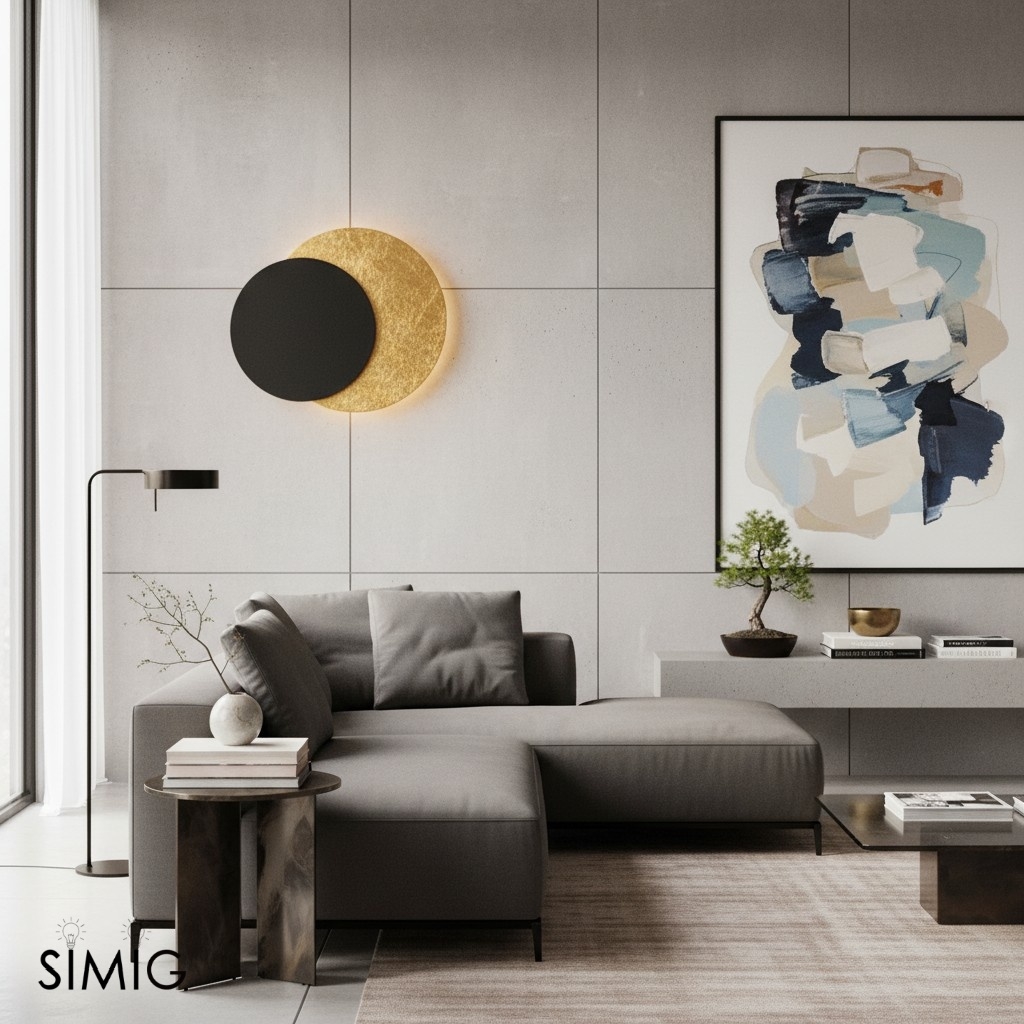 Discola Wall Lamp Metal Disc Design - Living Room Ambient Light