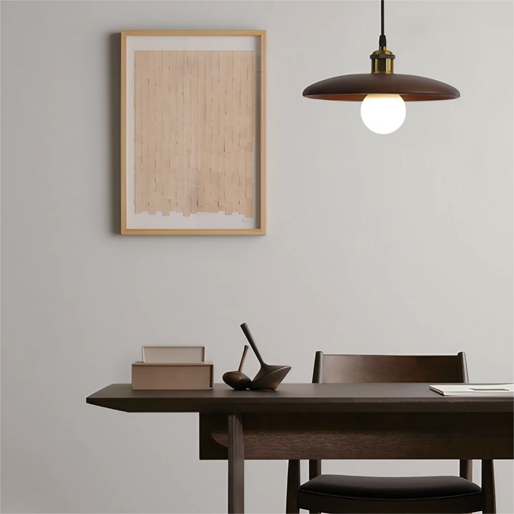 Japanese Wabi-Sabi Wooden Pendant Light S06