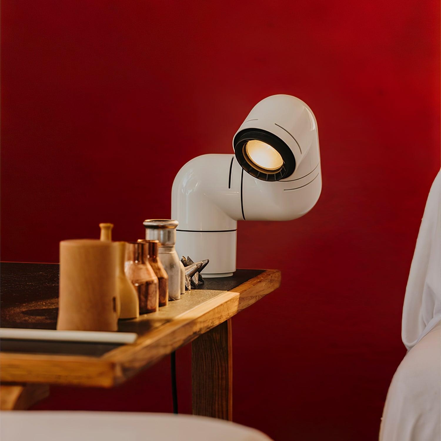 Red Tubular Table Lamp Suitable For Bedroom M504