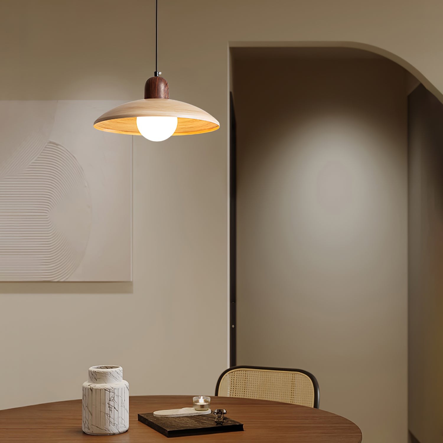Medieval Style Simple Round Table Pendant Lamp M489