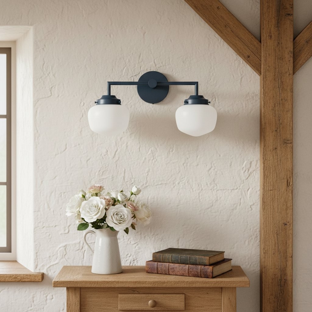 Opalume Glass Vanity Light - Vintage Inspired Bathroom Wall Lighting T304