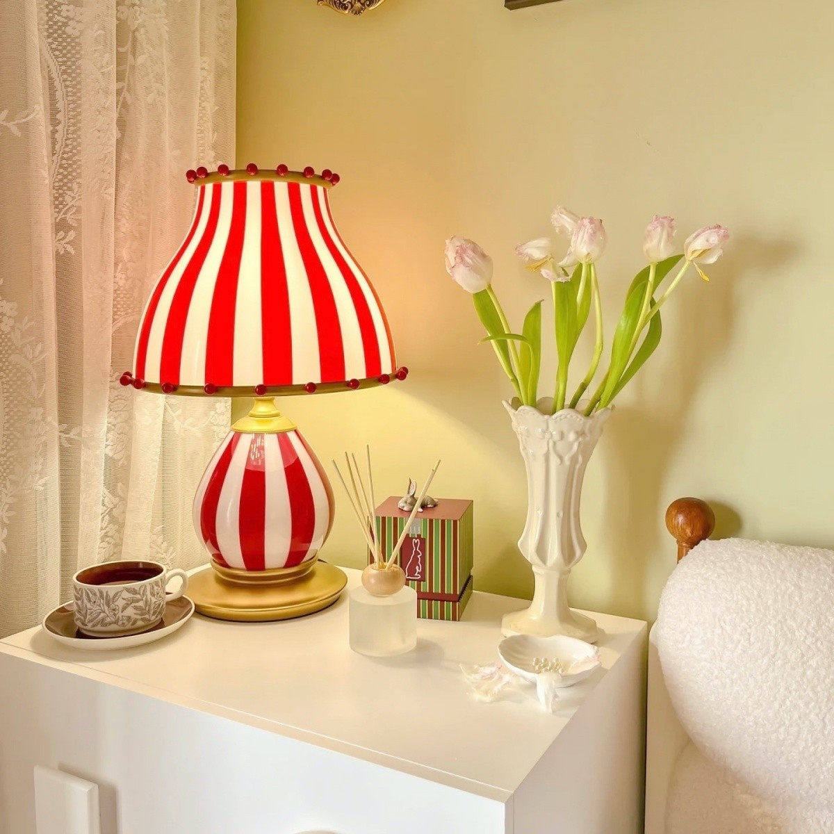 Festilo Circus-Style Metal Table Lamp — Vintage Living Room Accent S278