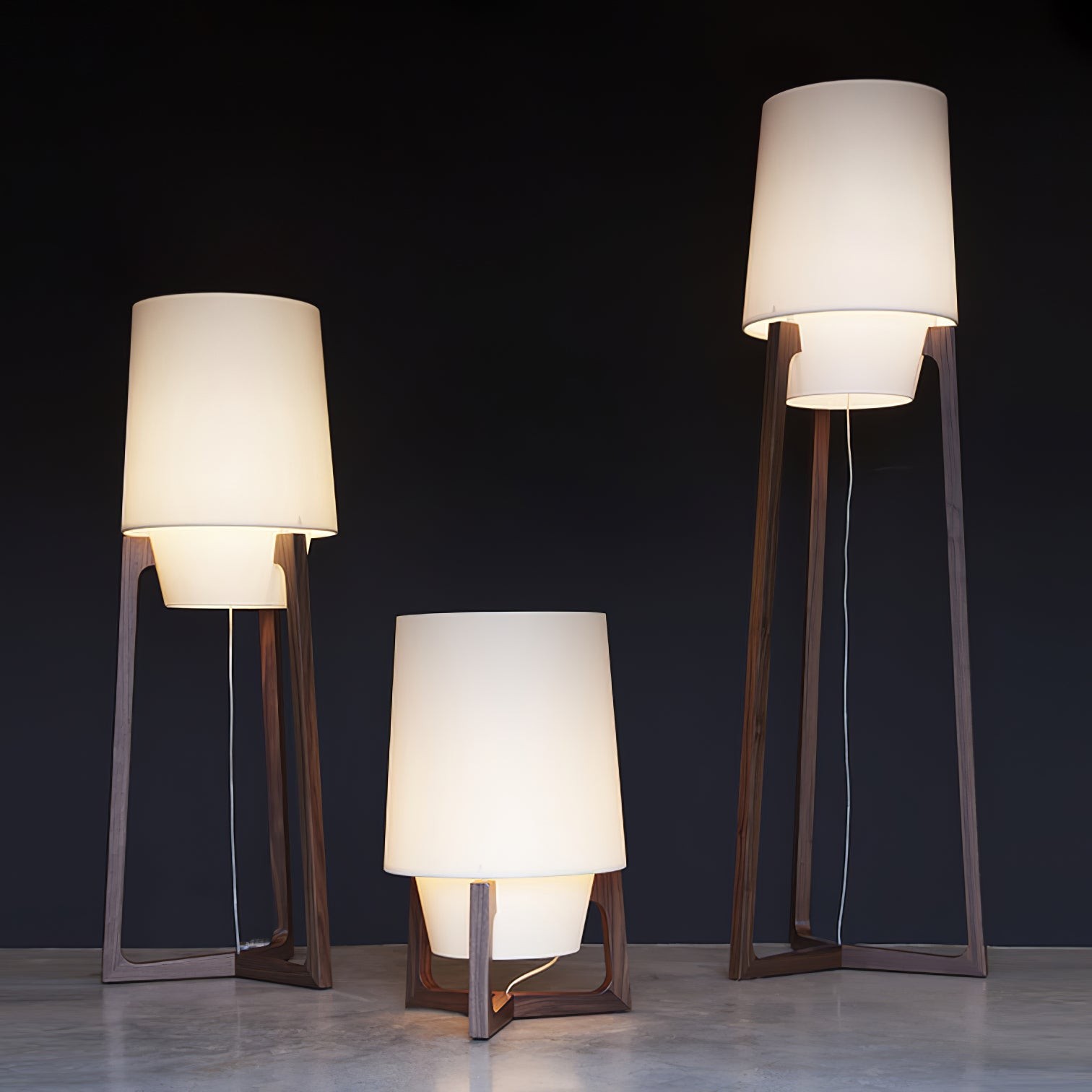 Modern Simple Chinese Style Solid Wood Floor Lamp M51